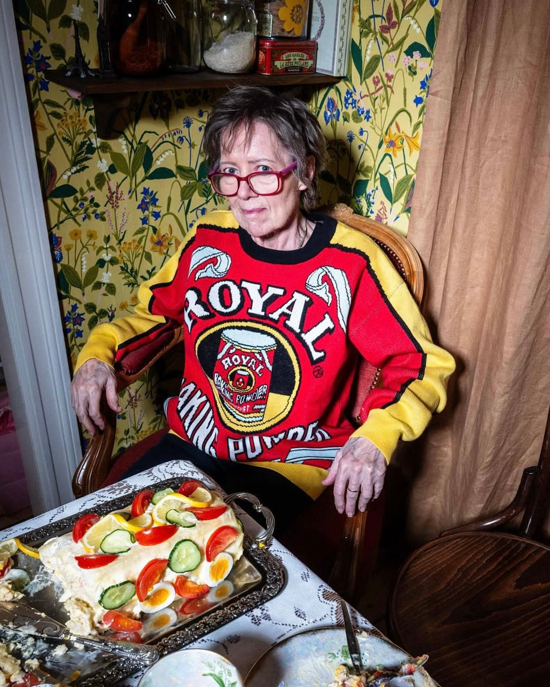 Umbúðir Royal Lyftiduft Prjónuð Peysa
